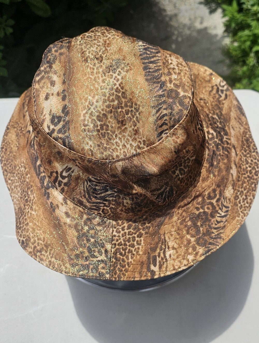Women’s Brown Animal Print Bucket Hat